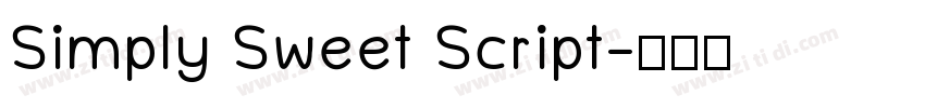 Simply Sweet Script字体转换